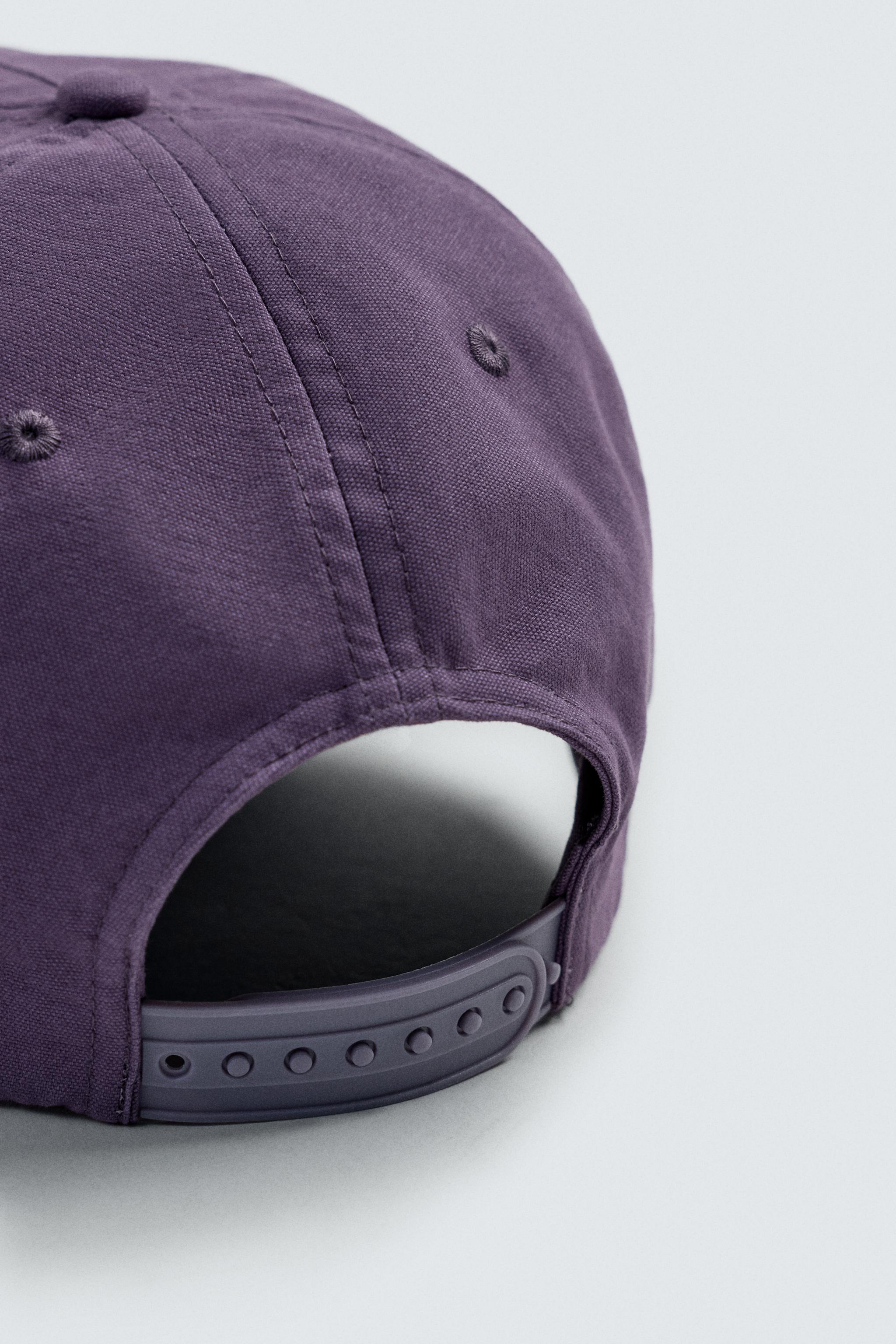WASHED CONTRAST EMBROIDERED TEXT CAP